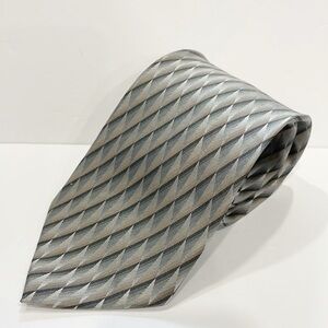 Vintage Martin Wong Insigna Pure Silk Mens Handmade‎ Tie Microprint Geometric
